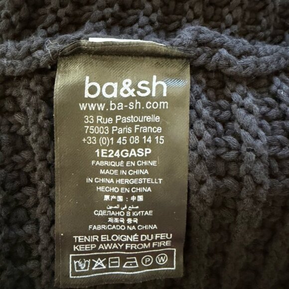 NEW Ba&sh Bash Gaspard Tweed Cardigan Jacket in Black | size 1 / S - Picture 12 of 13